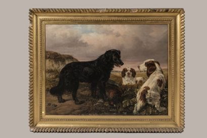 William I LUKER (1828-1905) : Clumber spaniel...