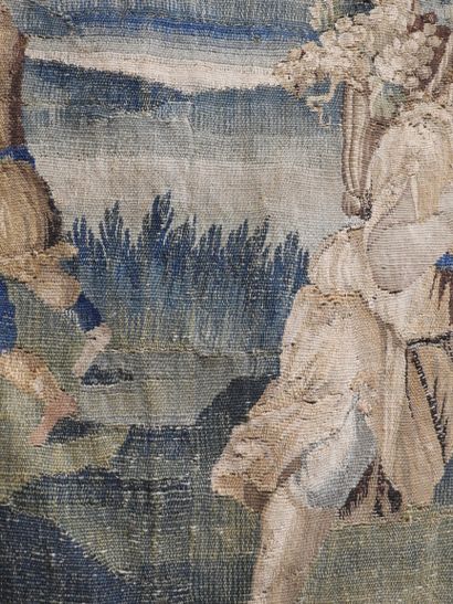 AUBUSSON : Tapisserie en laine à décor d'une...