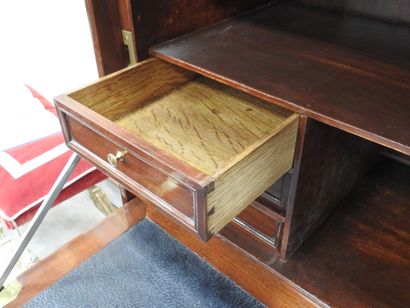 Straight mahogany SECRETARY opening to a...