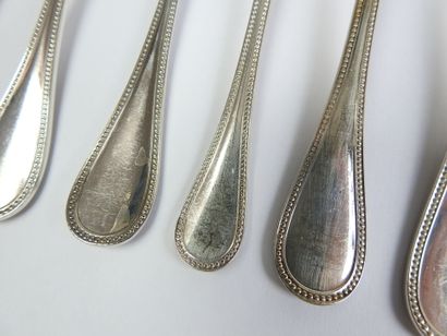 CHRISTOFLE: Silver-plated cutlery set Perles...