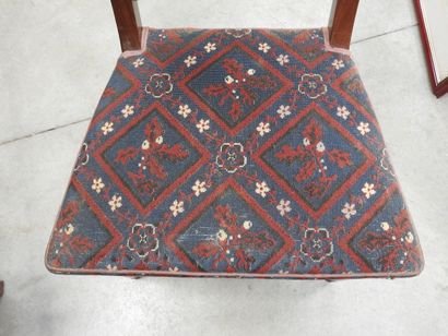 SIX CHAIRS in mahogany, bandeau à la gerbe...