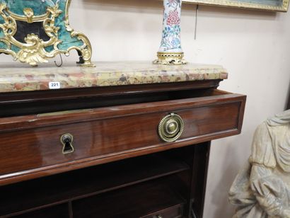 Straight mahogany SECRETARY opening to a...