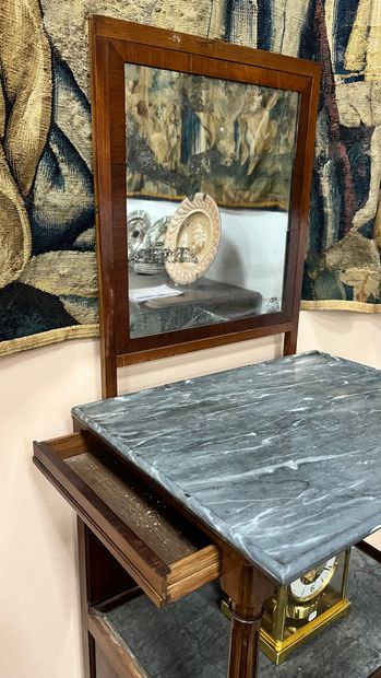Mahogany and mahogany veneer BARBIERE, opening...