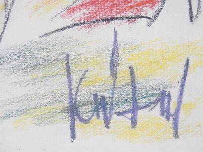 GEN PAUL (1895-1975): The horseman. Crayolors...