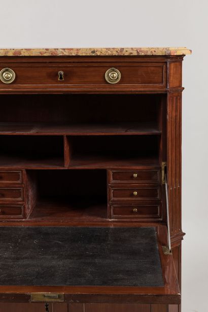 Straight mahogany SECRETARY opening to a...