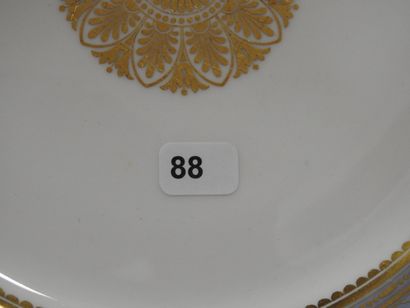 SEVRES: A porcelain plate with a celestial...