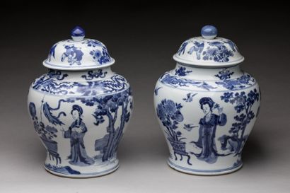 CHINE - Epoque KANGXI (1662 - 1722)
Paire...
