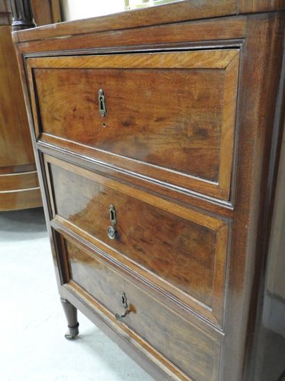 Mahogany and mahogany veneer BARBIERE, opening...