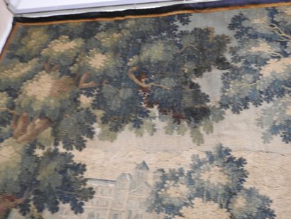 AUBUSSON : Tapisserie en laine à décor d'une...