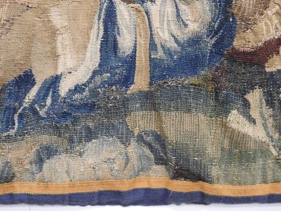 AUBUSSON : Tapisserie en laine à décor d'une...