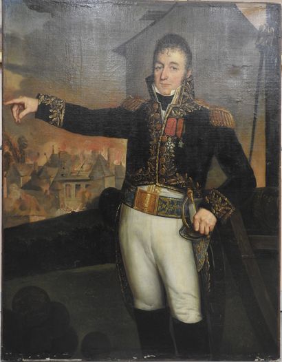 FRENCH SCHOOL circa 1810
Presumed portrait...