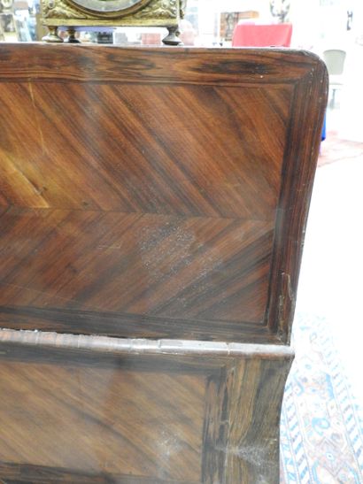 BUREAU DOS D'ANE en bois de placage marqueté...