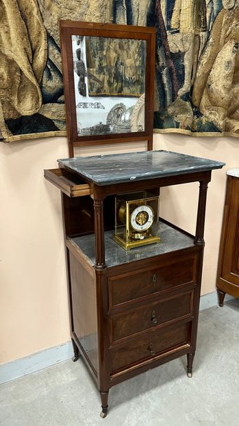 Mahogany and mahogany veneer BARBIERE, opening...