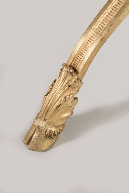 Chased-gilt bronze GUERIDON, the circular...