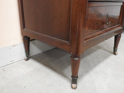 Mahogany and mahogany veneer BARBIERE, opening...