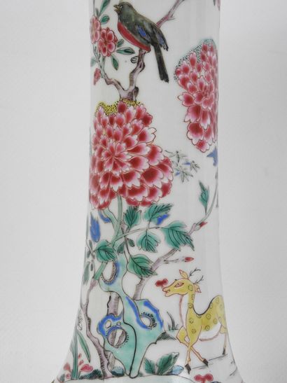 CHINE : Deux vases montés pouvant former...