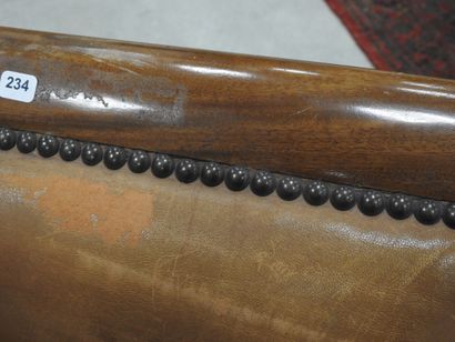 Pair of mahogany shepherd's chairs, backs...