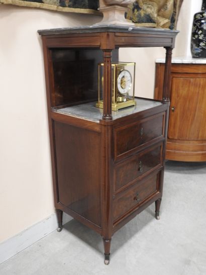 Mahogany and mahogany veneer BARBIERE, opening...