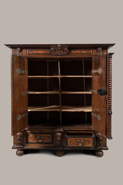 Importante ARMOIRE en bois naturel, bois...