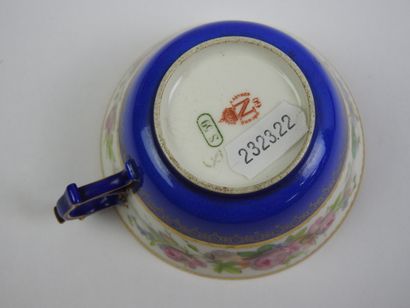 SEVRES: Four porcelain tea cups and saucers...