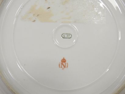 SEVRES: A porcelain plate with a celestial...