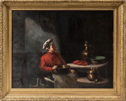 Late 19th century FRENCH SCHOOL: The Smoking...