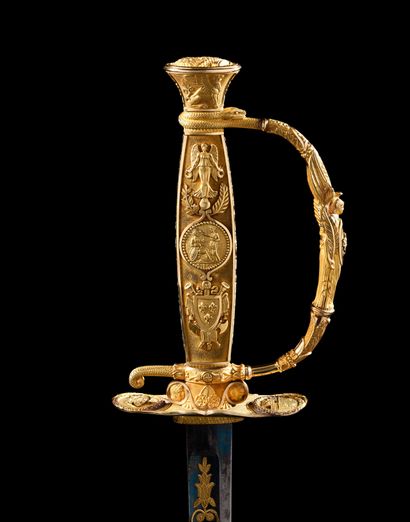 Exceptional gold award sword for Constantin...