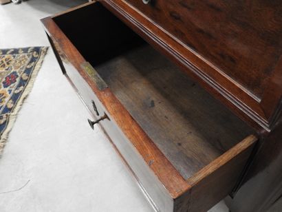 Mahogany and mahogany veneer BARBIERE, opening...