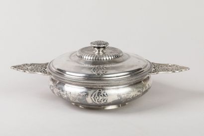 CARDEILHAC: Open-worked silver Ecuelle à...