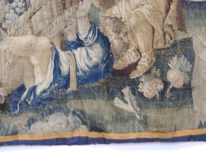 AUBUSSON : Tapisserie en laine à décor d'une...
