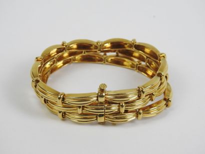 TIFFANY & CO: Three-row articulated bracelet...