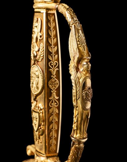 Exceptional gold award sword for Constantin...