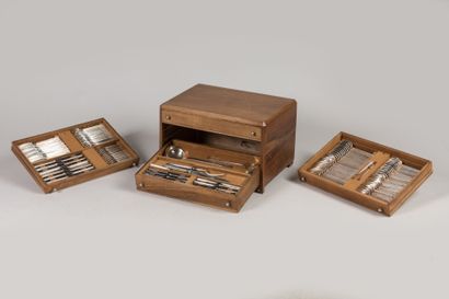 CHRISTOFLE: 112-piece Art Deco silver-plated...