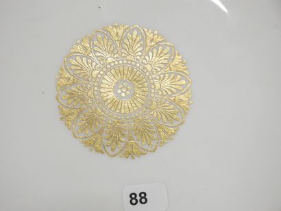 SEVRES: A porcelain plate with a celestial...