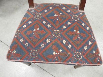 SIX CHAIRS in mahogany, bandeau à la gerbe...