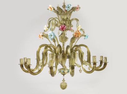 MURANO : IMPORTANT LUSTRE sur deux étages...