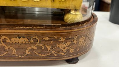 Gilt bronze HANGER with a cherub at a fountain,...