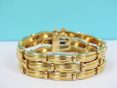 TIFFANY & CO: Three-row articulated bracelet...