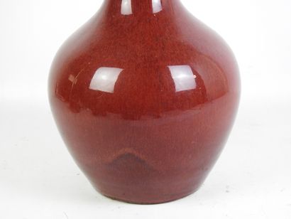 CHINA: Porcelain bottle vase with oxblood...