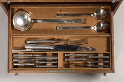 CHRISTOFLE: 112-piece Art Deco silver-plated...