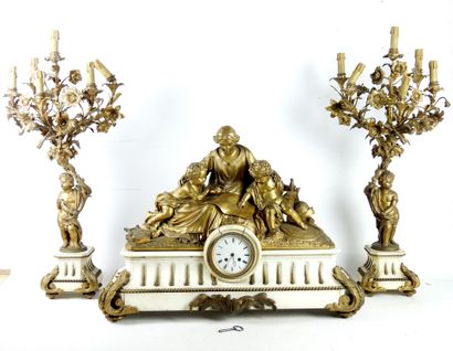 IMPORTANTE GARNITURE DE CHEMINEE 