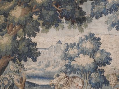 AUBUSSON : Tapisserie en laine à décor d'une...