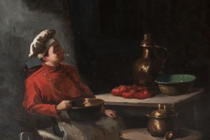 Late 19th century FRENCH SCHOOL: The Smoking...