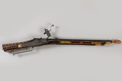 GERMANY. Large pinwheel pistol, blued round...