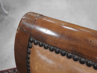 Pair of mahogany shepherd's chairs, backs...