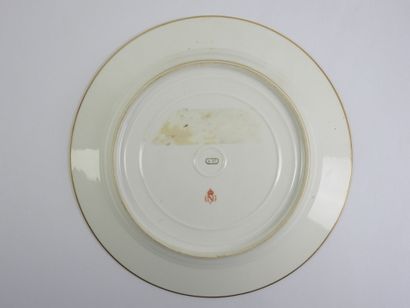 SEVRES: A porcelain plate with a celestial...