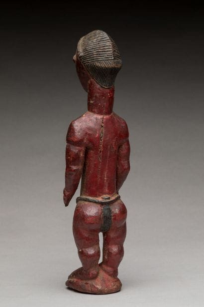 Statue féminine debout, GOURO, Côte d'Ivoire.
Bois...