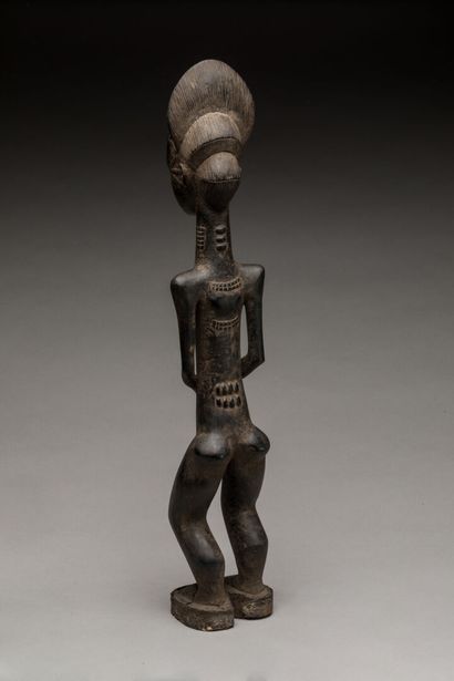 BAOULE, Cote d'Ivoire.
Bois sculpté et scarifié,...