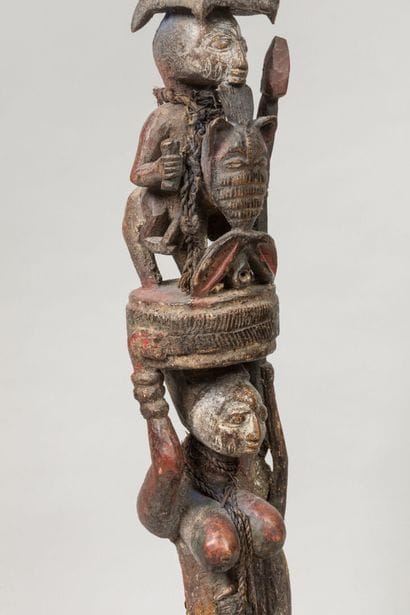 Poteau de véranda, « Okpo ile », YOROUBA,...