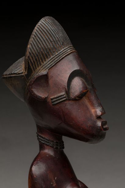 BAOULE, Cote d'Ivoire.
Bois, patine rougeâtre,...